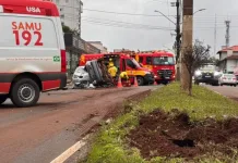 Jovem morre e três pessoas ficam feridas em grave colisão no Oeste