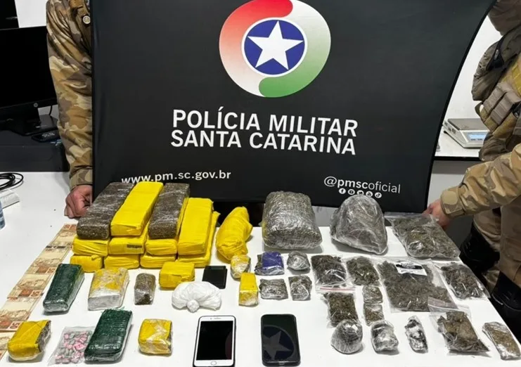 PM prende homem e apreende grande quantidade de entorpecentes em Chapecó