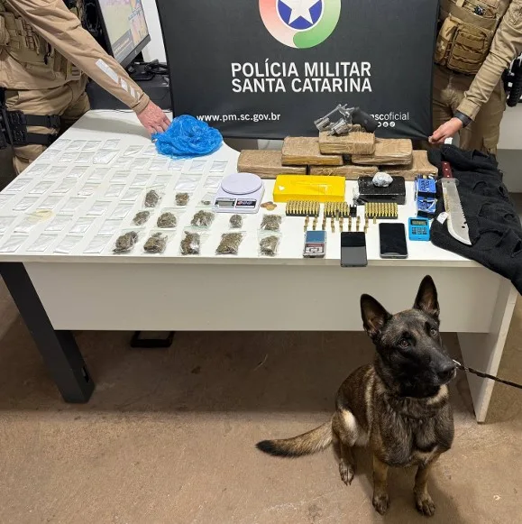 PM apreende grande quantidade de drogas e prende dois homens em Chapecó