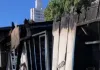 Casa destruída por incêndio no bairro Passos dos Fortes, em Chapecó