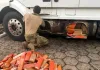 Cão da PRF fareja e acha mais de meia tonelada de maconha em tanque de carreta no Oeste