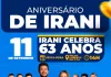 Irani prepara programação especial para celebrar 63 anos e destaca cultura e tradição do Contestado