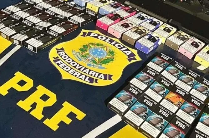PRF apreende de mais de 260 cigarros eletrônicos e acessórios contrabandeados em Xanxerê