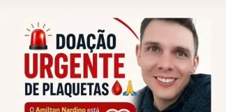 Campanha de doação de plaquetas é realizada para ajudar Amilton Nardino
