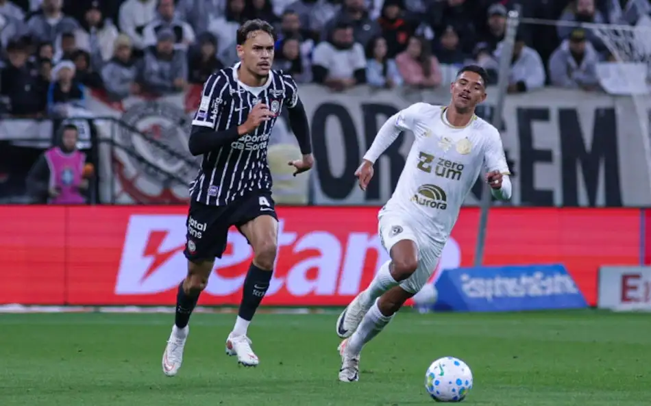 Corinthians e Chapecoense em campo (Foto: Everton Okubo/Ag. F8/Folhapress)