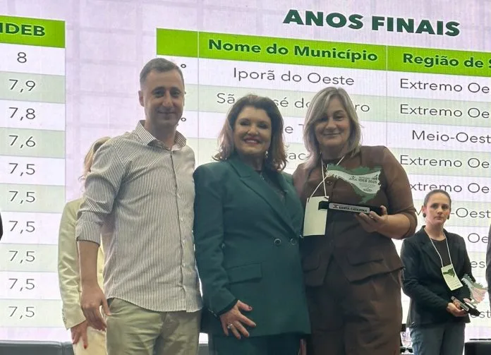 Governo de SC homenageia Lindóia do Sul pela 1ª colocação no IDEB