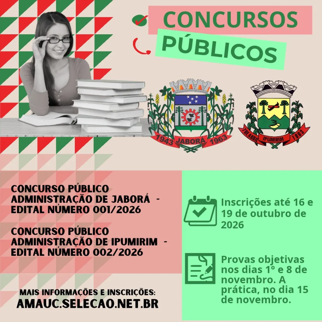 AMAUC coordena dois concursos públicos na microrregião