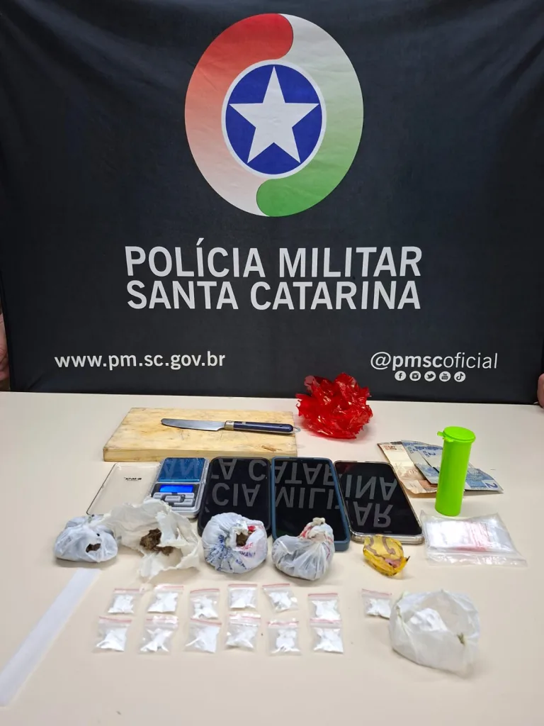 Polícia Militar prende dois homens por tráfico de drogas em Concórdia