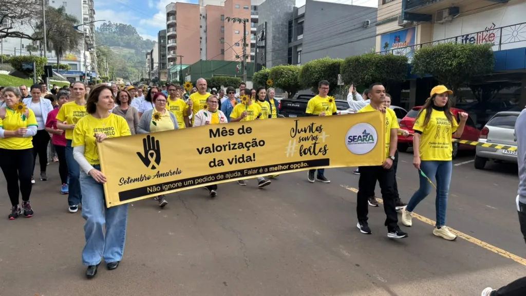 Caminhada pela Valorização da Vida é realizada em Seara