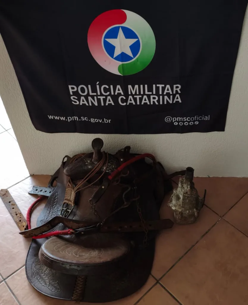 Homem é preso após furtar sela de montaria e bomba d'água em Concórdia